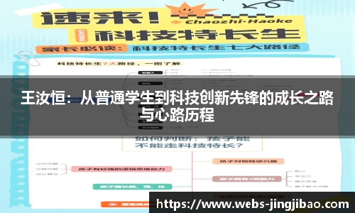 王汝恒：从普通学生到科技创新先锋的成长之路与心路历程